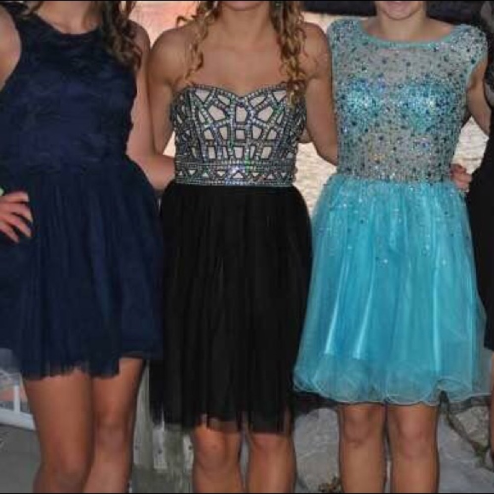 Black short homecoming dress